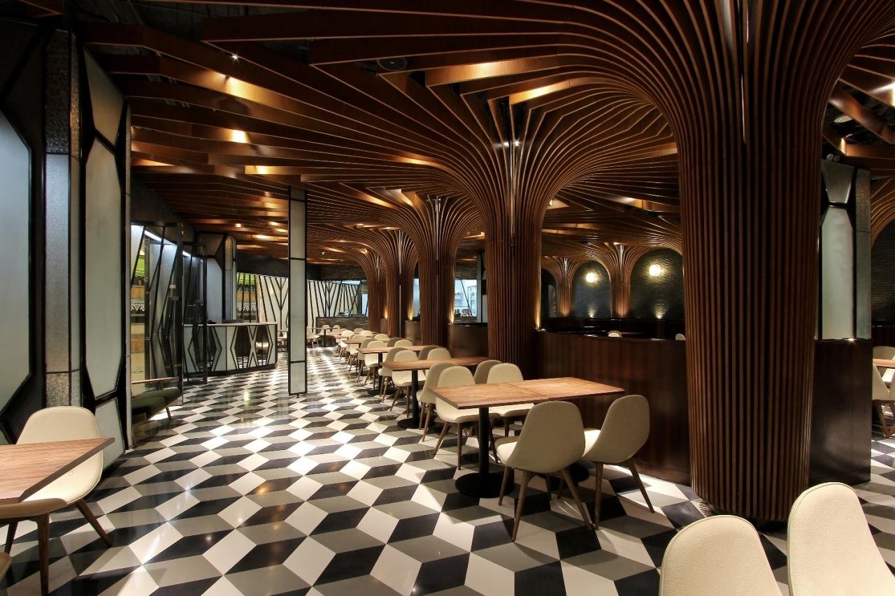 Kayu restoran indonesia restaurante kontemporer arsitag ala kekinian memukau arti fasad influential logs tangerang floating sutanto gantung themed sutera banten
