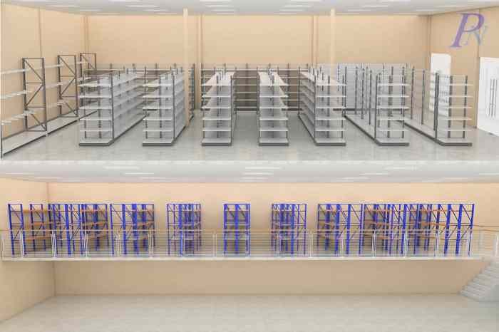 Desain rak toko bangunan