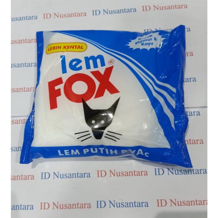 Harga lem fox di toko bangunan