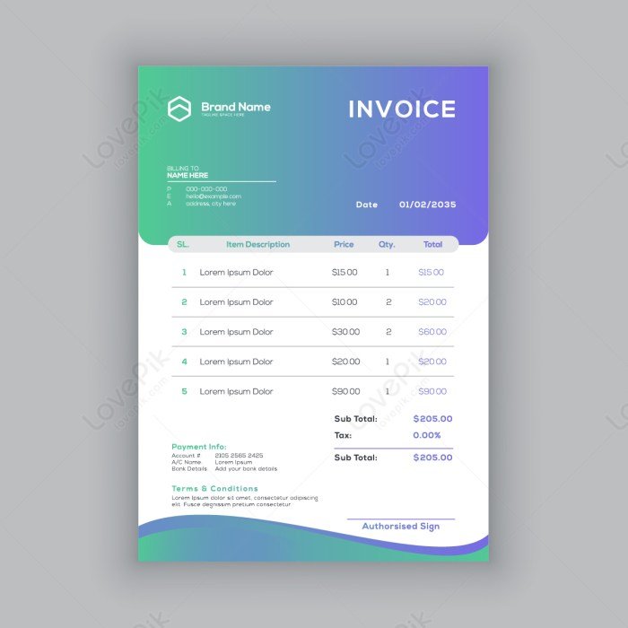 Desain nota toko bangunan