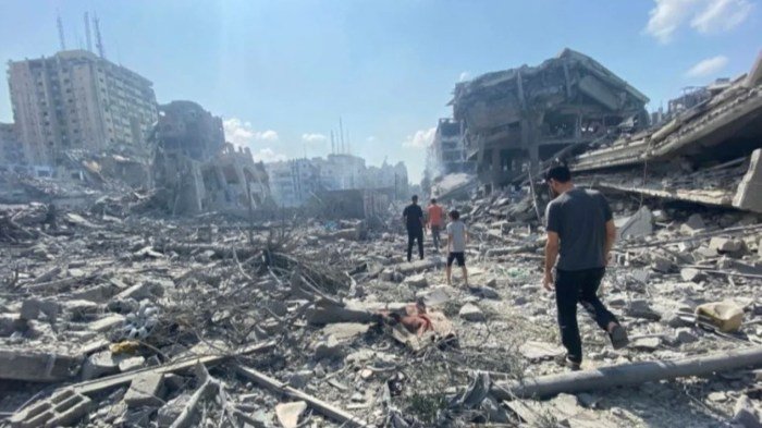 Bangunan palestina hancur