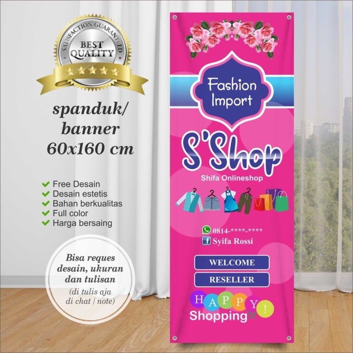 Spanduk toko bangunan keren