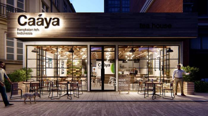 Bangunan cafe minimalis