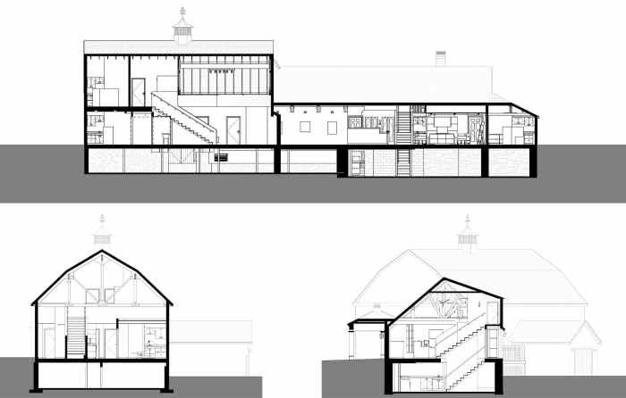 Ltl sectional architizer sections cut examinations retail tsurumaki