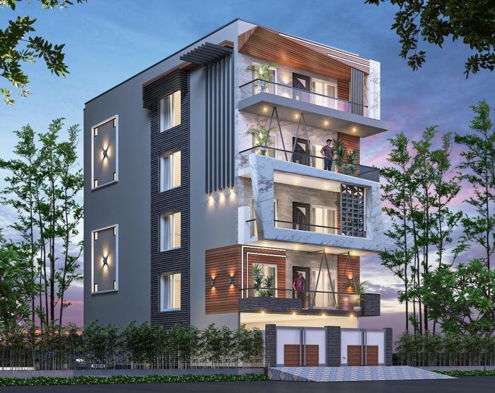 Facade modern apartment architecture residential exterior elevation building flat house front moderne ideas buildings designs small façade architecte immeubles scheme
