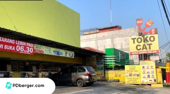 Toko cat bangunan terdekat
