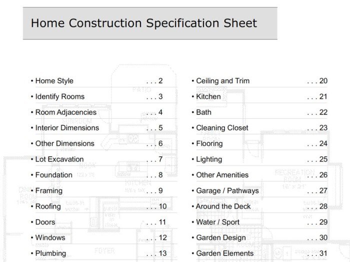 Specifications building general construction class spec
