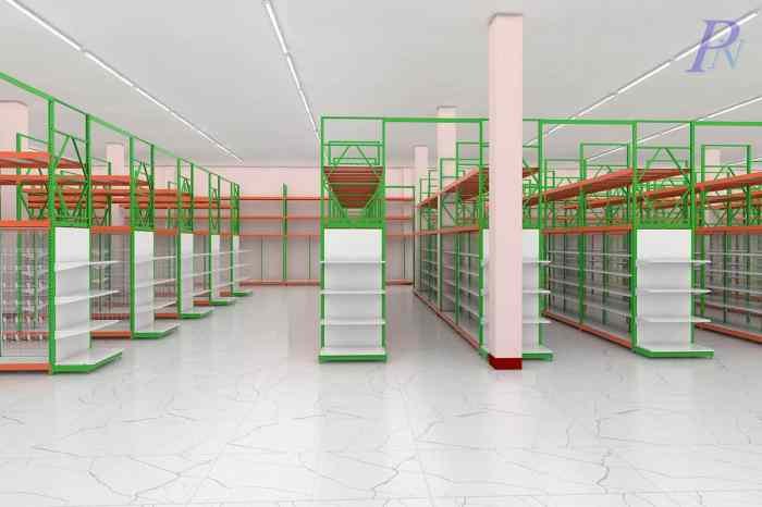 Desain rak toko bangunan