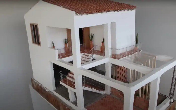 Membuat miniatur rumah atau bangunan dapat menggunakan bahan