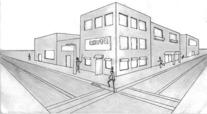 Building drawing draw step
