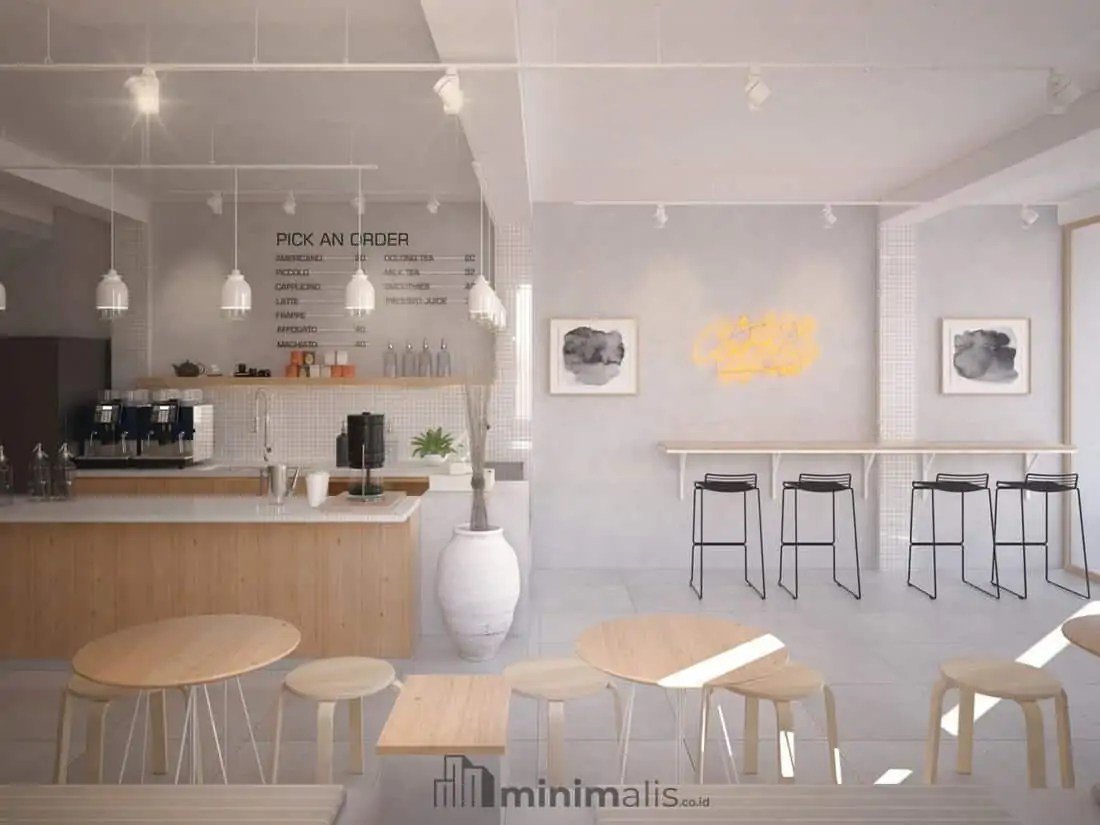 Bangunan cafe minimalis