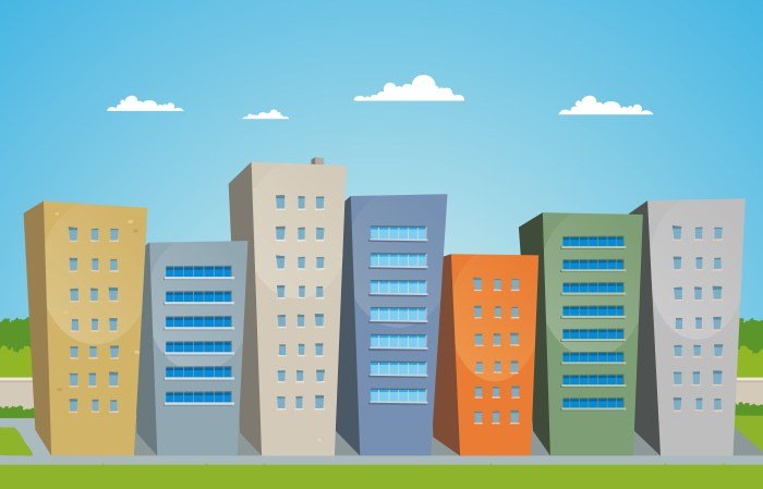 Cartoon buildings city building business graphic newdesignfile clip via