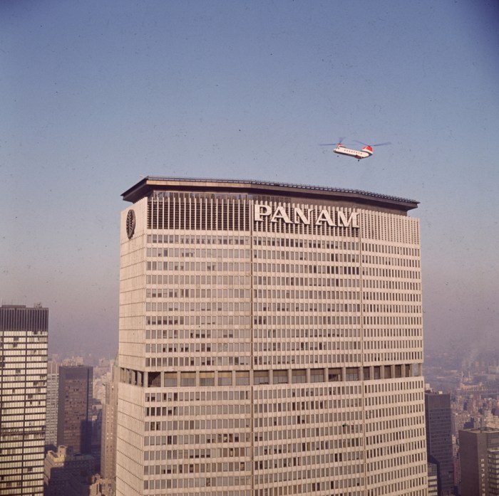 Pan am building york helicopter gropius roof landing designed 1966 18th february met now walter life nyc shiny spell doom