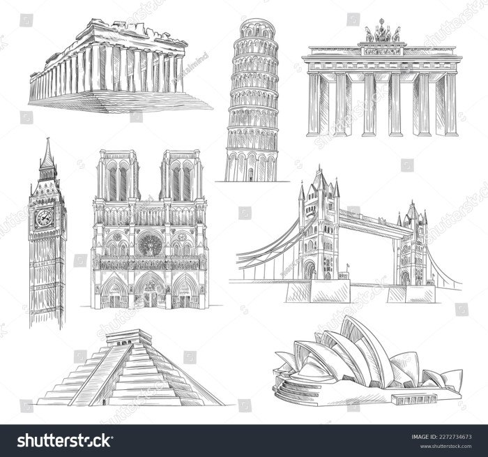 Gambar sketsa bangunan