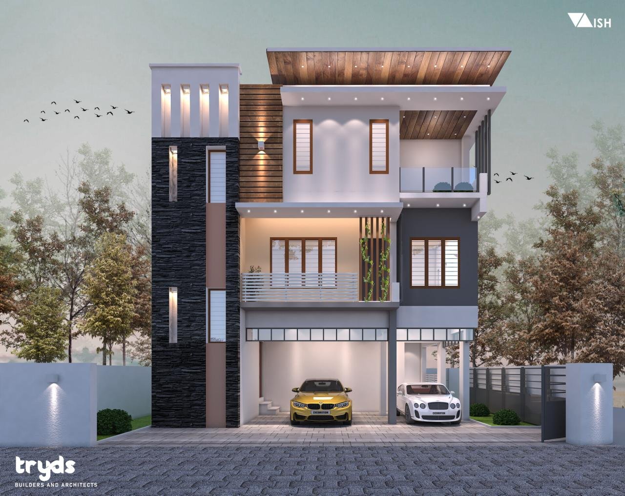 Tinggi bangunan 2 lantai