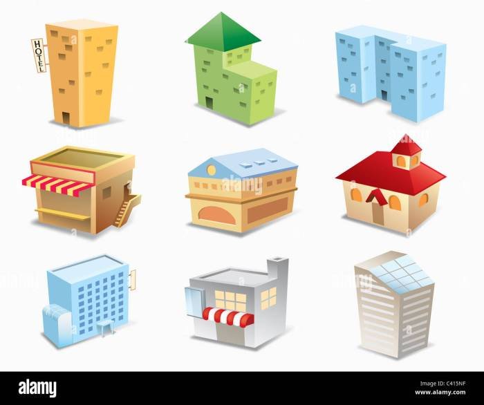 Types building different structures alamy stock