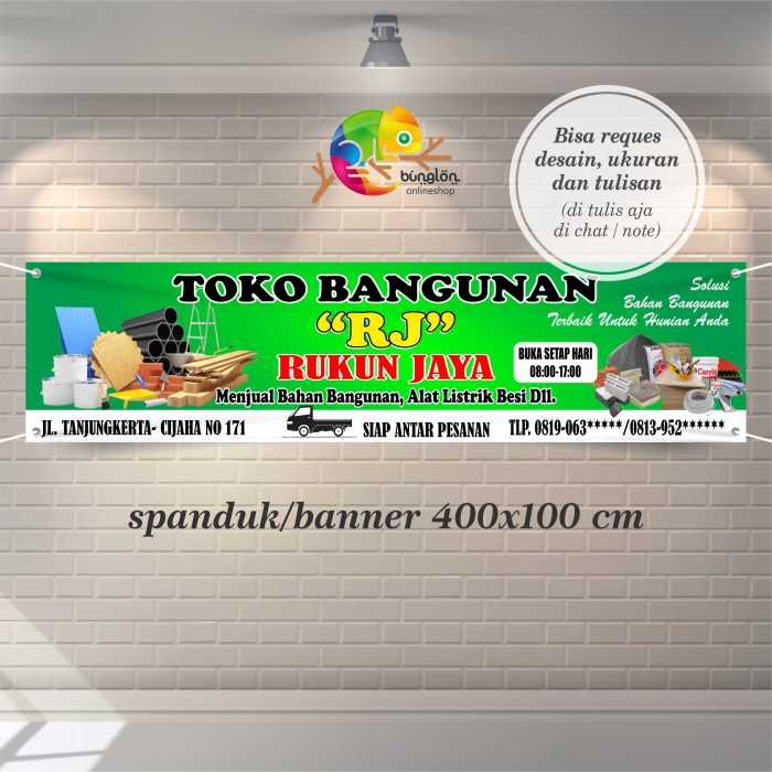 Spanduk toko bangunan