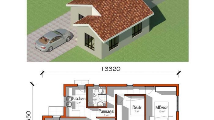 Desain rumah 2 kamar di kampung