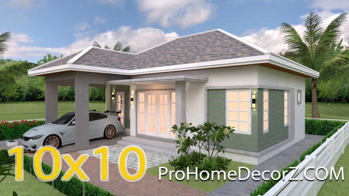 Desain rumah 10x10 3d