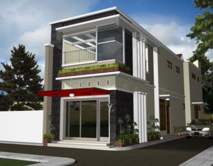 Desain rumah plus warung