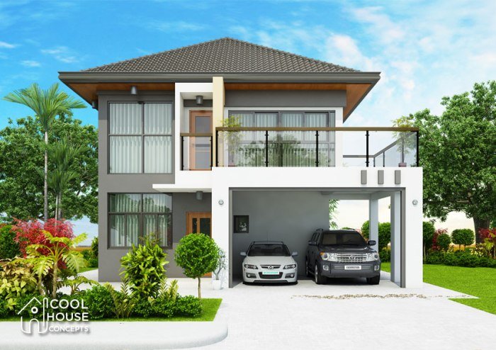 Desain rumah klasik modern 2 lantai terbaru