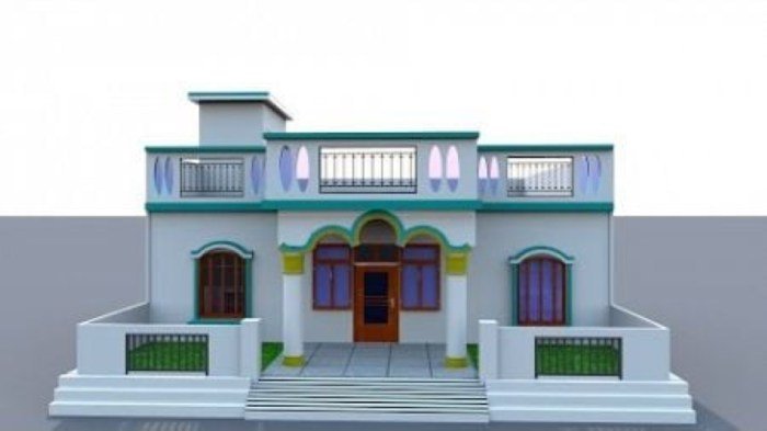 Desain rumah sederhana 4 kamar di kampung