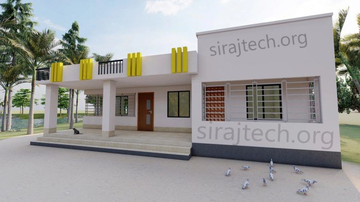 Desain rumah sederhana 4 kamar di kampung