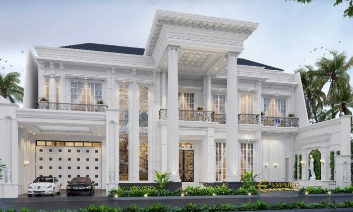 Desain rumah klasik 1 lantai