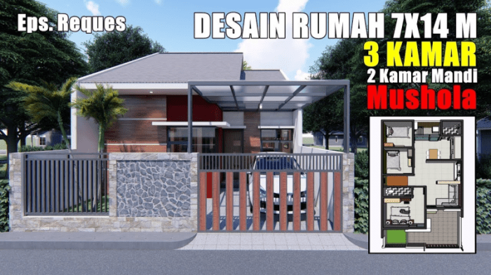 7x15 denah minimalis tampak istimewa desain Denah rumah 7x15 full bangunan