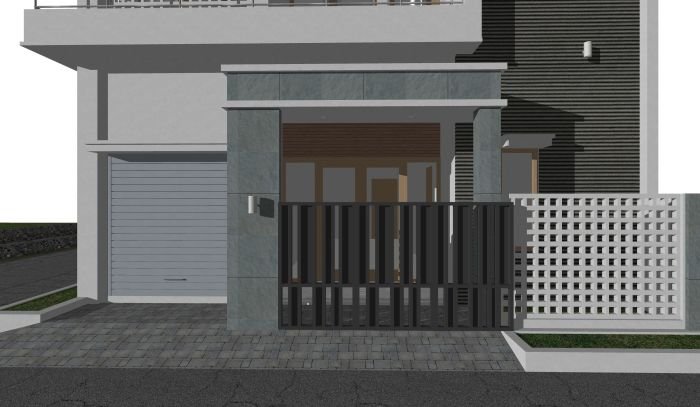 Desain rumah minimalis ukuran 8x12 modern