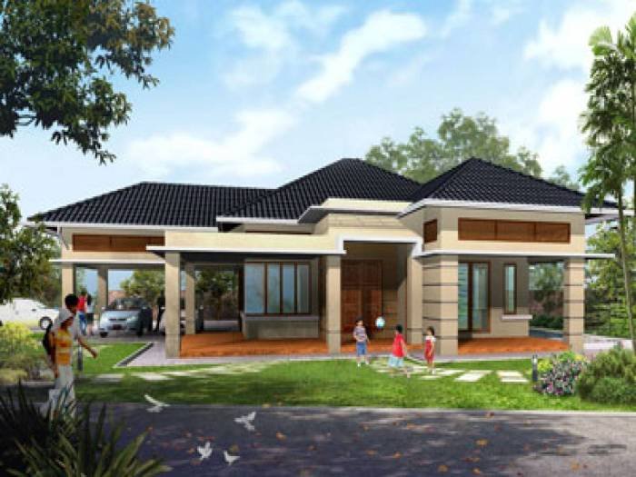 Desain rumah 1 lantai