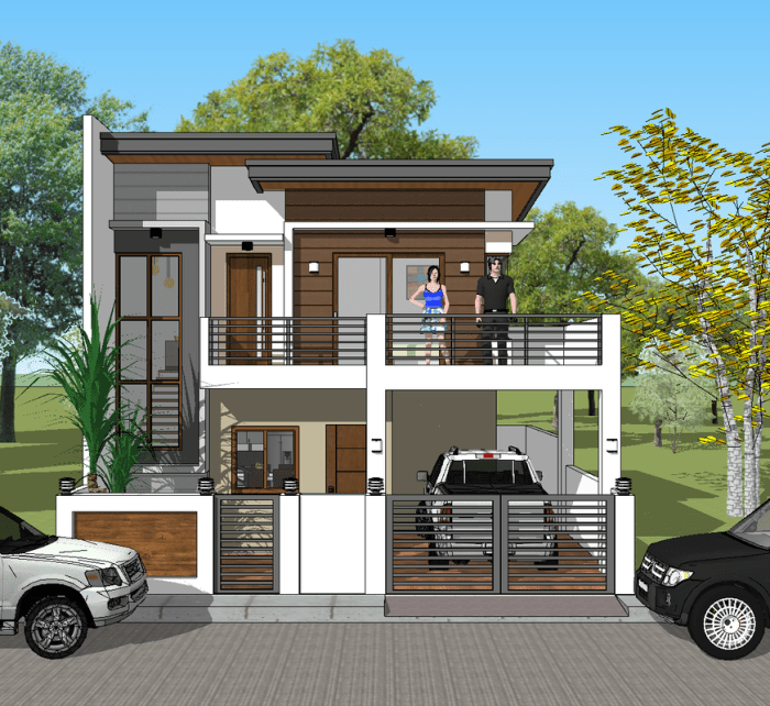 Desain rumah lantai 2 minimalis