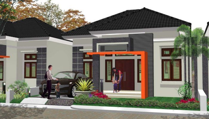 Ukuran 7x12 desain rumah sederhana 3 kamar di kampung