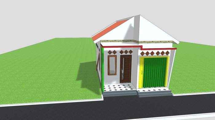 Desain rumah kontrakan 3x8