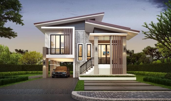 Desain rumah modern minimalis 2 lantai