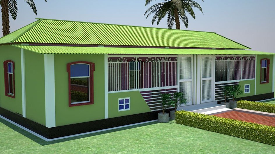 Desain rumah dinding seng