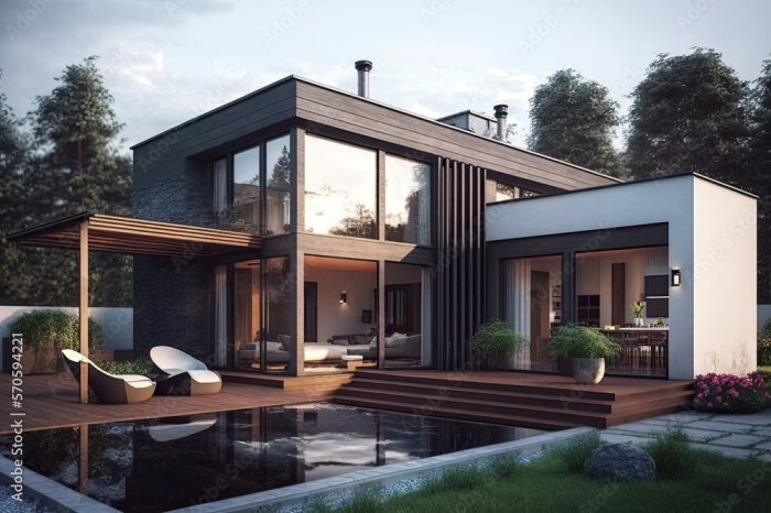 Desain rumah villa modern