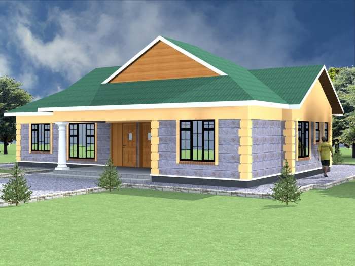 Ukuran 6x9 desain rumah sederhana 3 kamar di kampung
