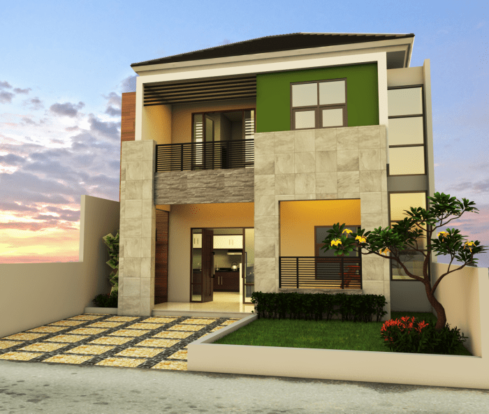 Desain rumah 8x12 2 lantai