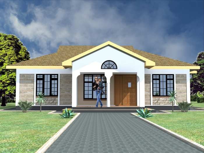 Desain rumah sederhana 3 kamar di kampung 6x12