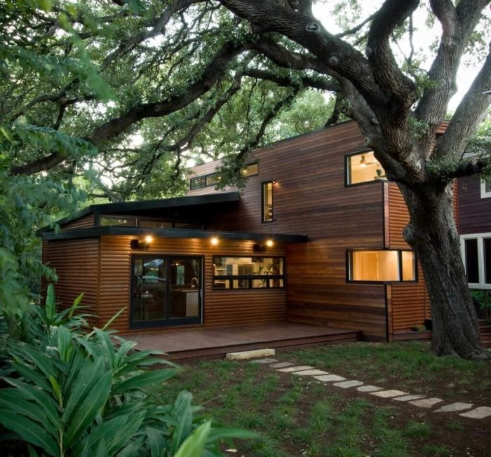 House wooden small lake architecture facade materials modern plan ideas interior wraparound roof viahouse modular inspiration pretty outdoor kitchen daily