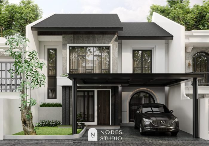 Desain rumah minimalis elegan 2 lantai