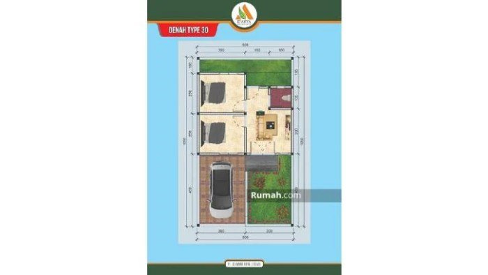 Desain rumah 8x6 1 lantai