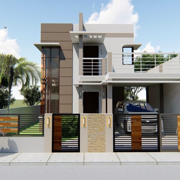 Desain rumah 5x12 tingkat 2