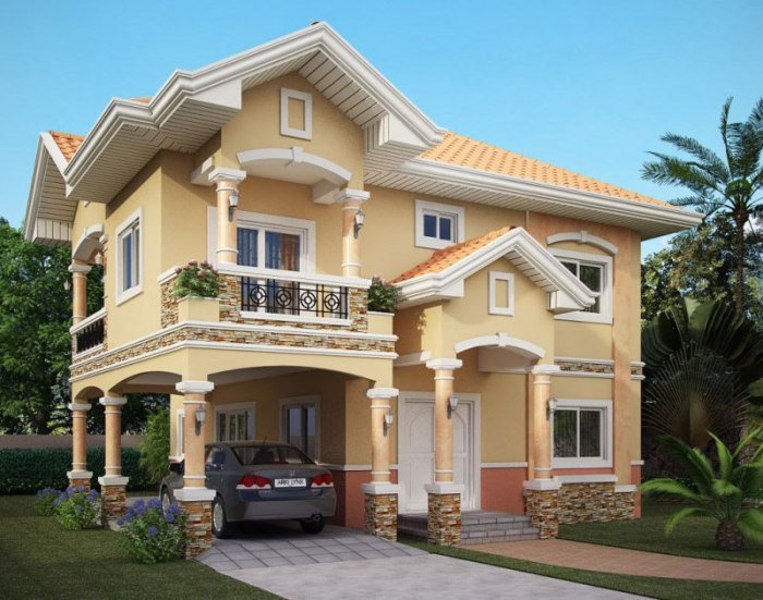 Desain rumah 4x5 2 lantai