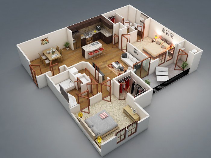 Desain rumah kontrakan 2 kamar