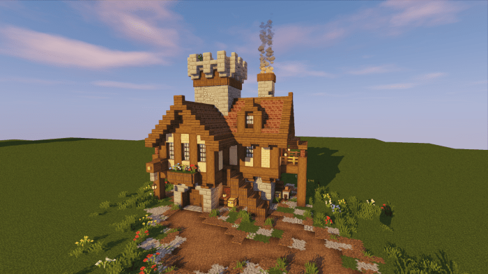 Desain rumah minecraft simple