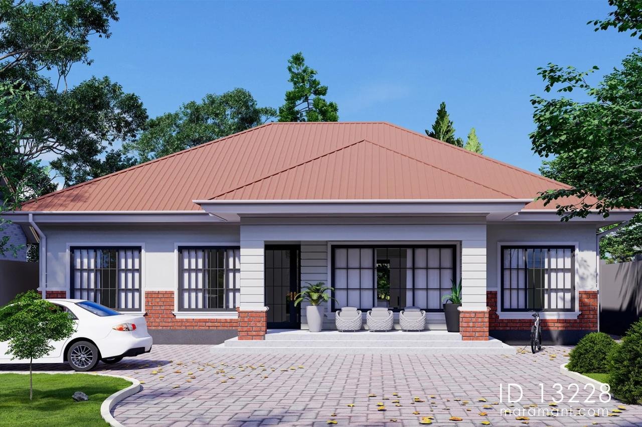 Desain rumah 3 kamar tidur 2 kamar mandi