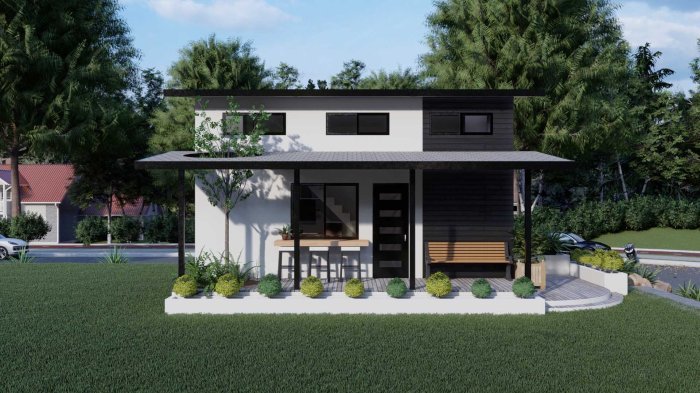 Bedrooms samphoas Desain rumah 3x7 meter 1 lantai