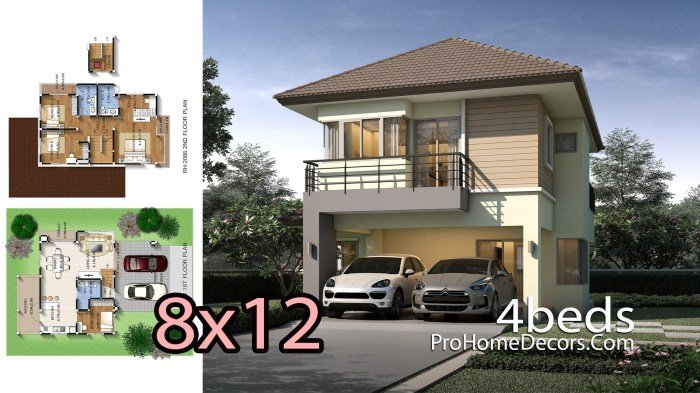 Desain rumah minimalis ukuran 8x12